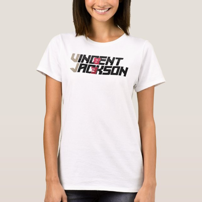 Vincent Jackson Ladies Fitted Spaghetti Shirt (Front)