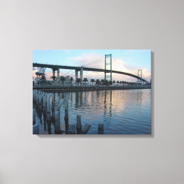 Vincent Thomas Bridge San Pedro Canvas Print (Front)