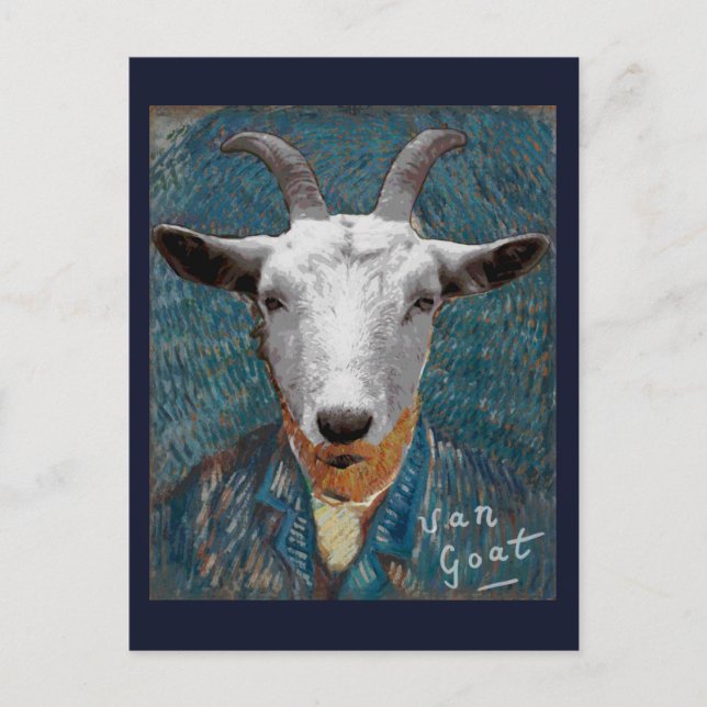 Vincent Van Goat Animal Painter Postcard (Front)