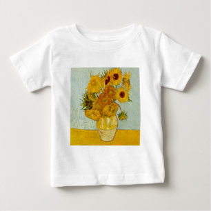 Vincent Van Gogh 12 Sunflowers Impressionist Baby T-Shirt
