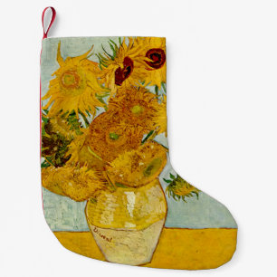 Vincent Van Gogh 12 Sunflowers Impressionist Small Christmas Stocking