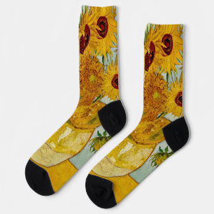 Vincent Van Gogh 12 Sunflowers Impressionist Socks