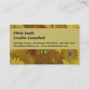 Vincent Van Gogh 15 Sunflowers Painting Business Card