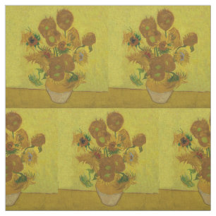 Vincent Van Gogh 15 Sunflowers Painting Fabric