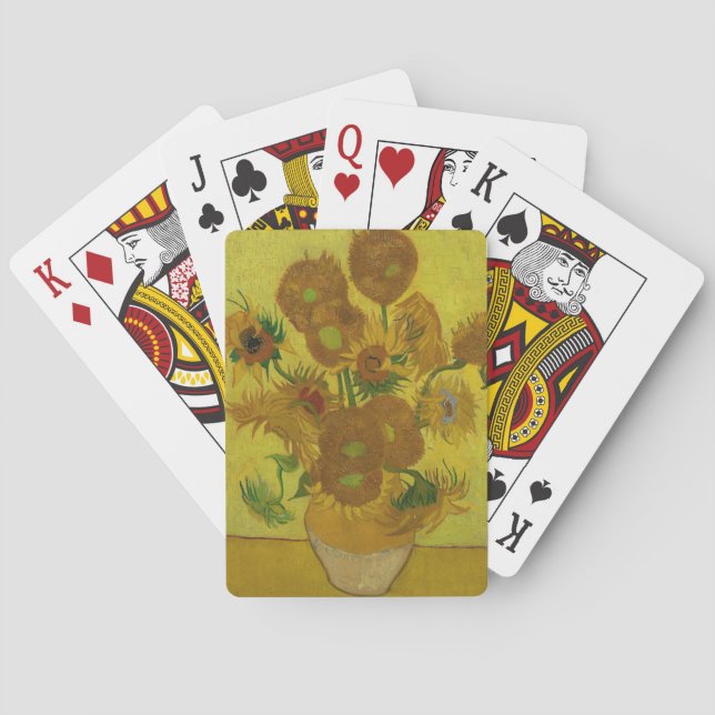 Vincent Van Gogh 15 Sunflowers Painting Playing Cards (Back)