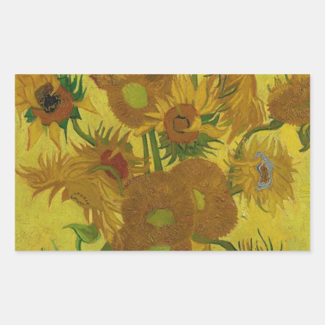 Vincent Van Gogh 15 Sunflowers Painting Sticker (Front)