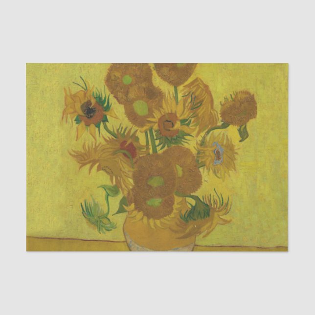 Vincent Van Gogh 15 Sunflowers Painting Tissue Paper (Front)
