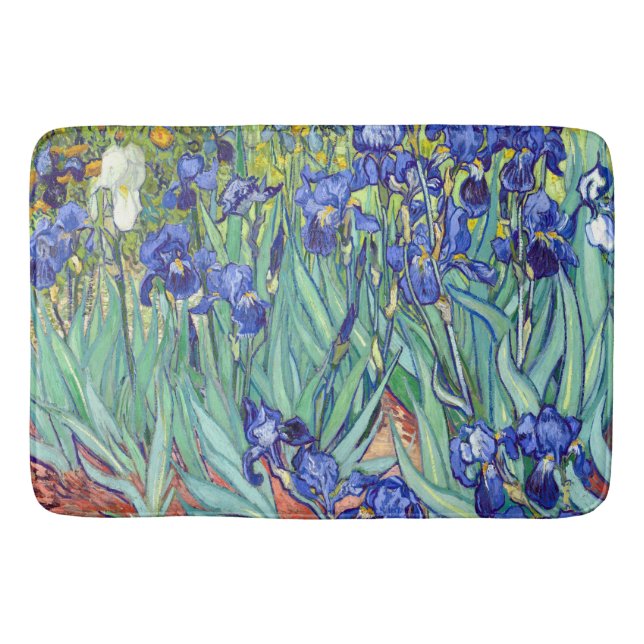 Vincent Van Gogh 1898 Irises Bath Mat (Front)