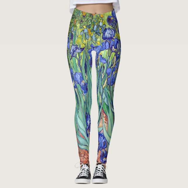 Vincent Van Gogh 1898 Irises Leggings (Front)