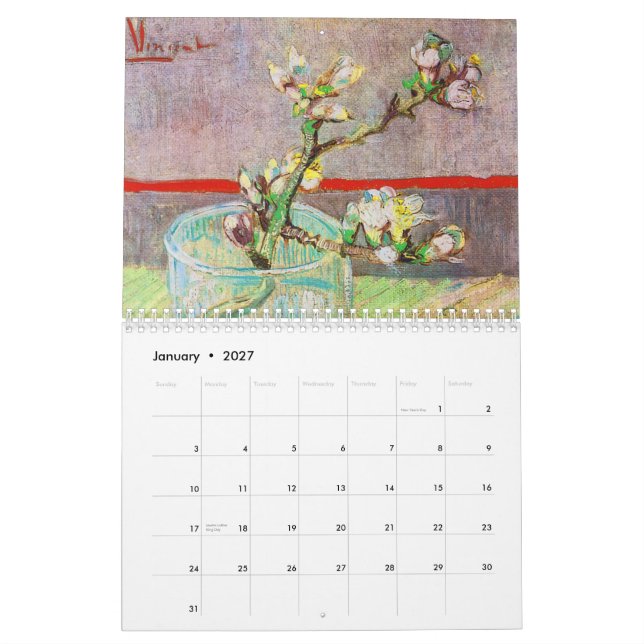 Vincent Van Gogh 2011 Calendar (Jan 2027)