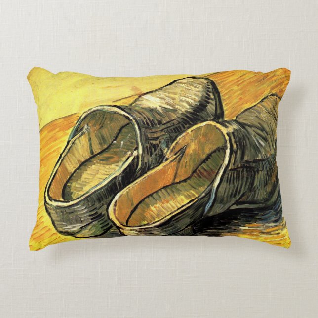 Vincent van Gogh - A Pair of Leather Clogs Accent Pillow (Front)
