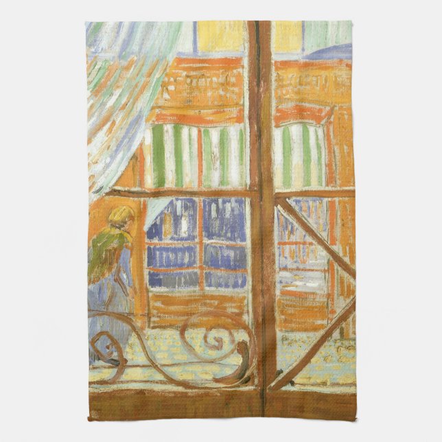 Vincent van Gogh - A Pork Butcher's Shop Window Kitchen Towel (Vertical)