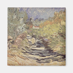Vincent van Gogh   A Road in St. Remy Magnet