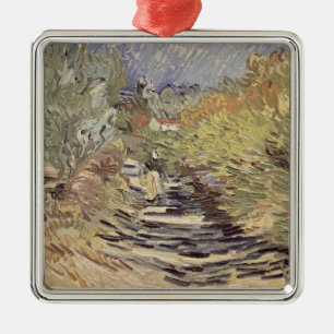 Vincent van Gogh   A Road in St. Remy Metal Ornament