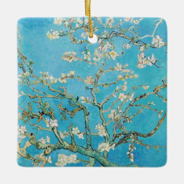 Vincent van Gogh - Almond Blossom Ceramic Ornament (Front)