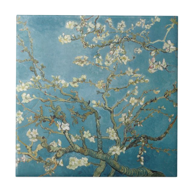Vincent van Gogh Almond blossom  Ceramic Tile (Front)