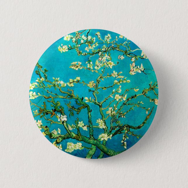 Vincent Van Gogh Almond Blossom Fine Art Button (Front)