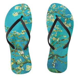 Vincent Van Gogh Almond Blossom Fine Art Flip Flops