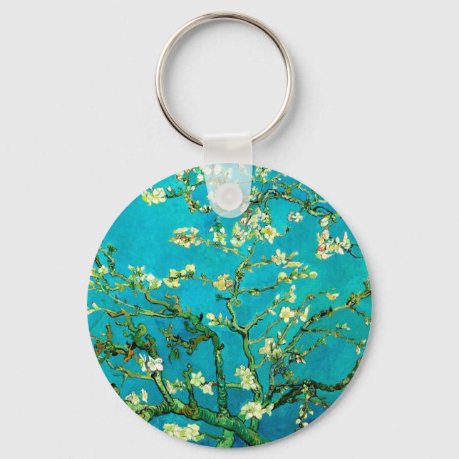 Vincent Van Gogh Almond Blossom Fine Art Keychain (Front)