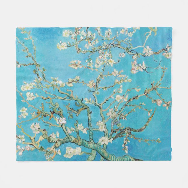 Vincent van Gogh - Almond Blossom Fleece Blanket (Front (Horizontal))