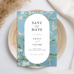 Vincent Van Gogh Almond Blossom Floral Wedding Save The Date<br><div class="desc">Elegant modern wedding invitation featuring Vincent Van Gogh Almond Blossom painting.</div>