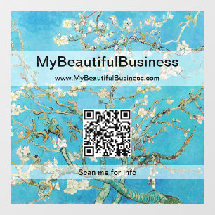 Vincent Van Gogh - Almond Blossom QR Code Window Cling