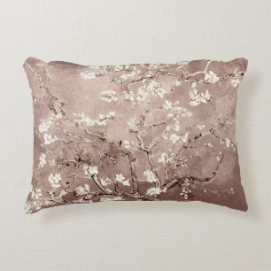 Vincent Van Gogh Almond Blossoms Beige Taupe Accent Pillow