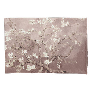 Vincent Van Gogh Almond Blossoms Beige Taupe Pillowcase