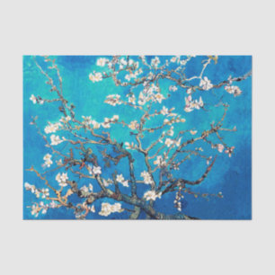 Vincent Van Gogh Almond Blossoms Bright Turquoise Tissue Paper