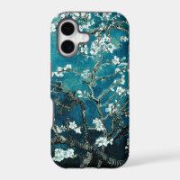 Vincent Van Gogh Almond Blossoms Dark Teal