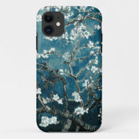 Vincent Van Gogh Almond Blossoms Dark Teal