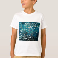 Vincent Van Gogh Almond Blossoms Dark Teal