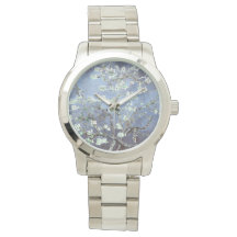 Vincent Van Gogh Almond Blossoms Grey Blue WAtch