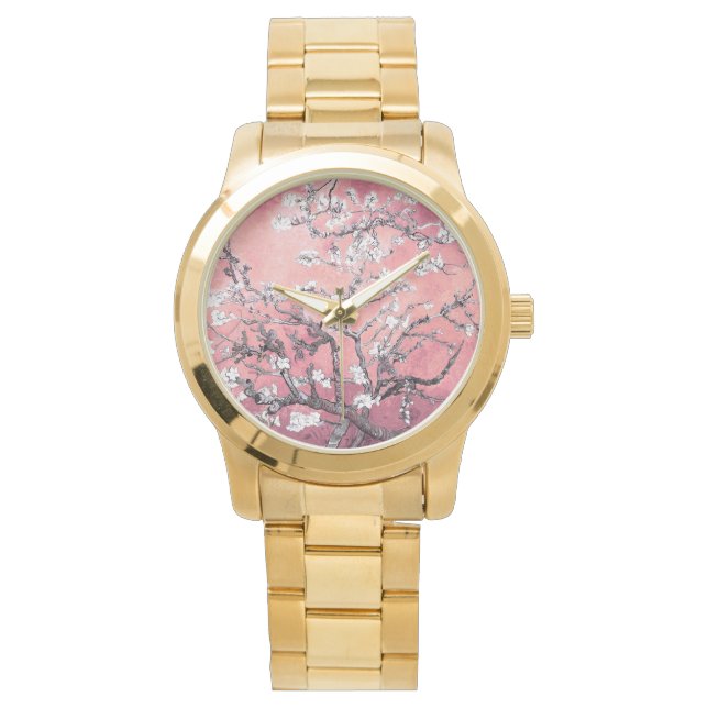 Vincent Van Gogh Almond Blossoms Peach Watch (Front)