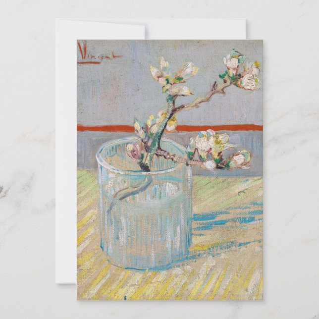 Vincent van Gogh - Almond Branch in a Glass Invitation (Front)