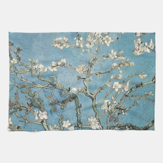 Vincent van Gogh | Almond branches in bloom, 1890 Kitchen Towel (Horizontal)