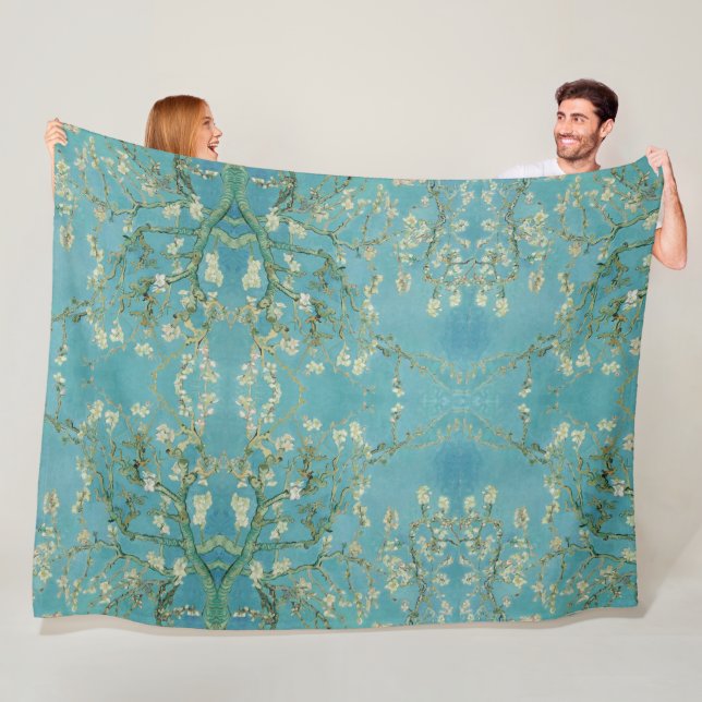 Vincent van Gogh - Almond tree in blossom Fleecede Fleece Blanket (In Situ)