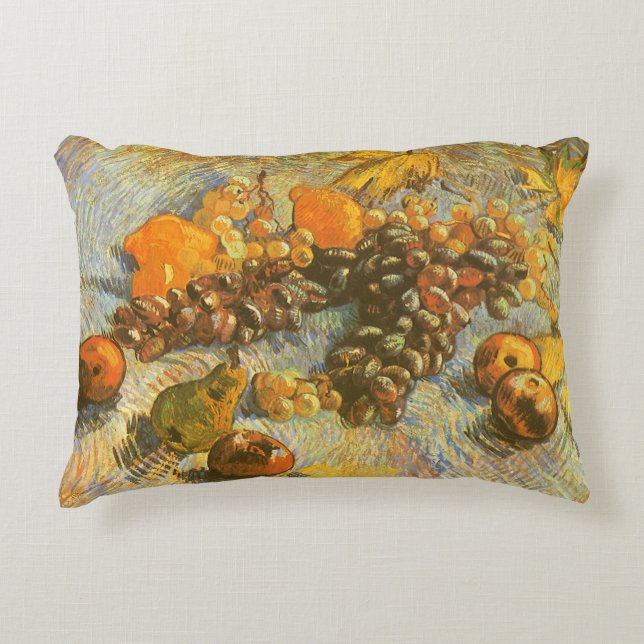 Vincent van Gogh - Apples, Pears, Lemons, Grapes Decorative Pillow (Front)