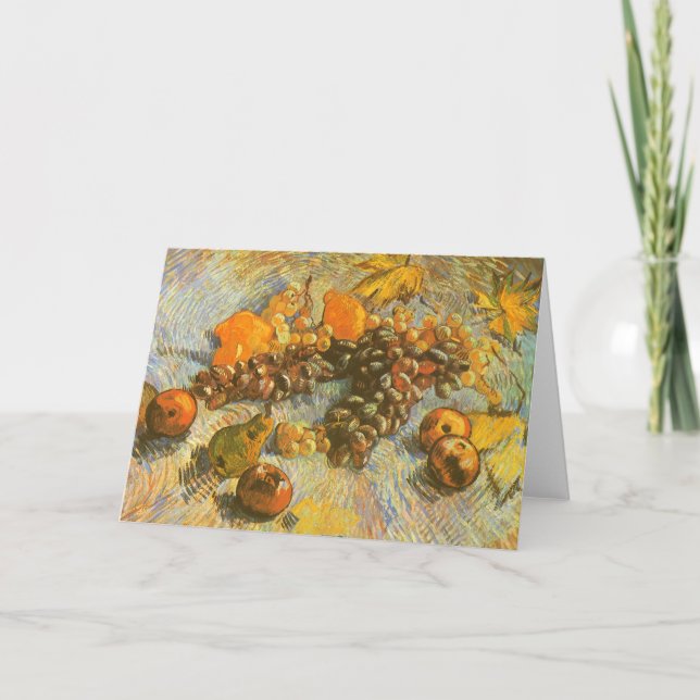 Vincent van Gogh - Apples, Pears, Lemons, Grapes Holiday Card (Front)