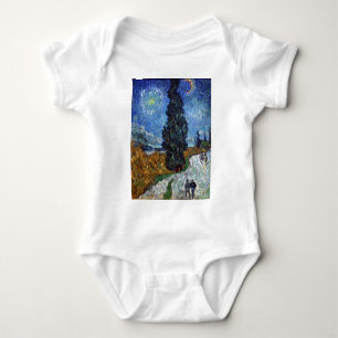 Vincent Van Gogh Art Print Country Road Provence Baby Bodysuit