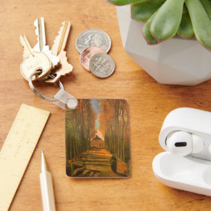 Vincent van Gogh - Avenue of Poplars in Autumn Keychain