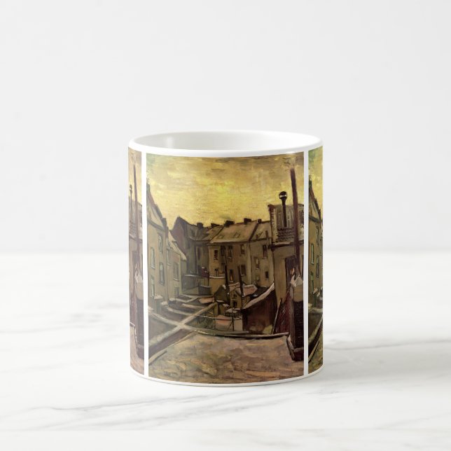 Vincent van Gogh, Backyards of Old Houses, Antwerp Coffee Mug (Center)