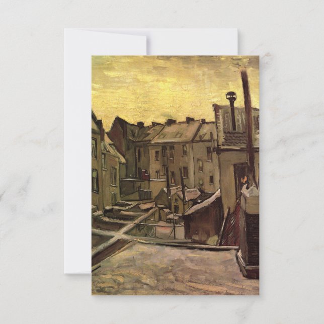 Vincent van Gogh, Backyards of Old Houses, Antwerp Invitation (Front)