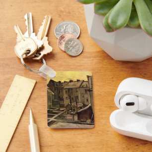 Vincent van Gogh, Backyards of Old Houses, Antwerp Keychain