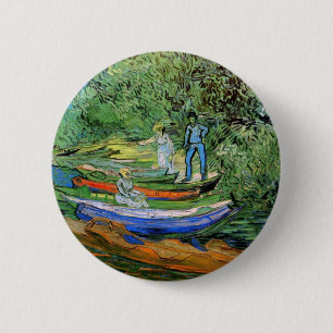 Vincent van Gogh - Bank of the Oise at Auvers 2 Inch Round Button