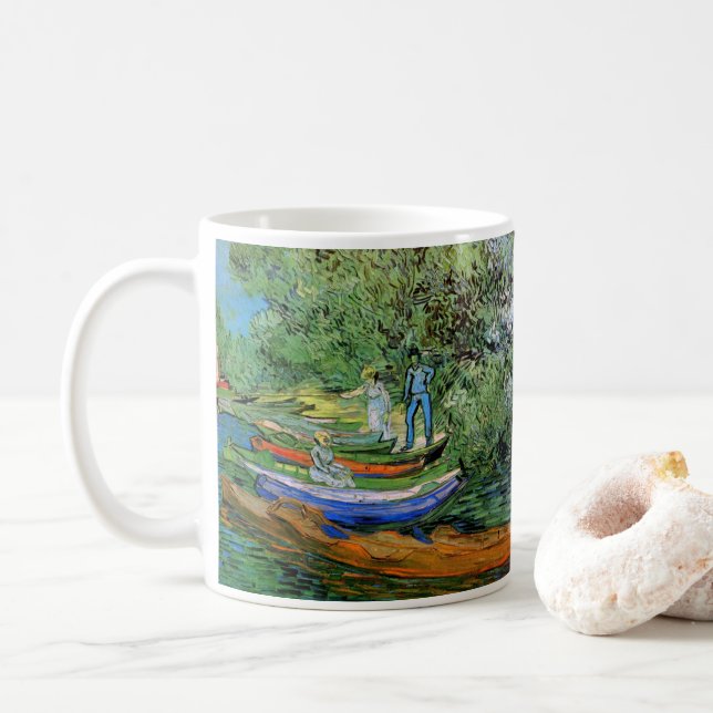 Vincent van Gogh - Bank of the Oise at Auvers Coffee Mug (With Donut)