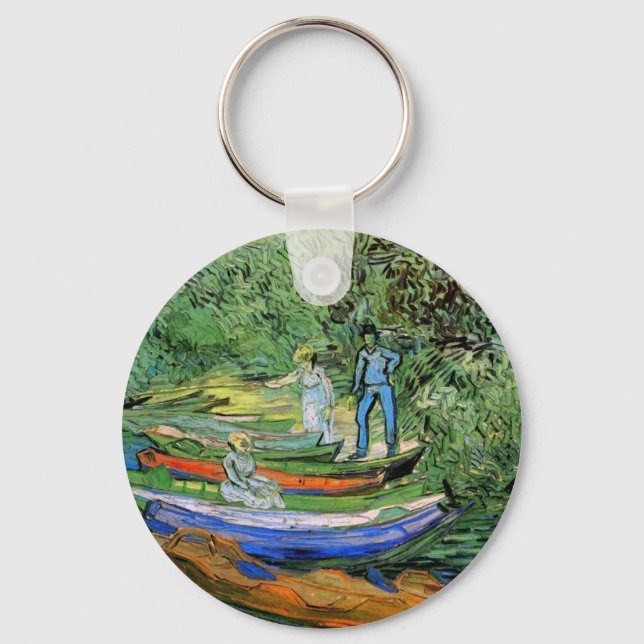 Vincent van Gogh - Bank of the Oise at Auvers Keychain (Front)