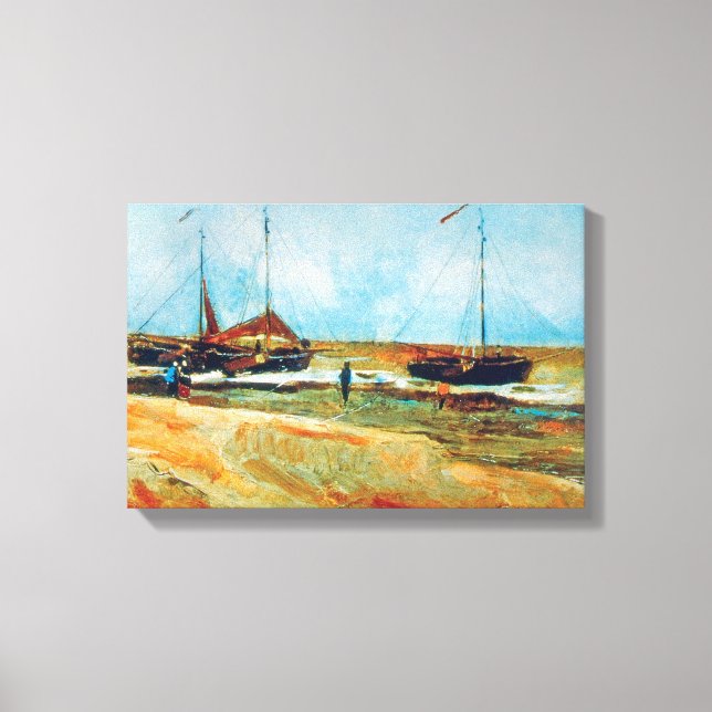 Vincent Van Gogh - Beach at Scheveningen Fine Art Canvas Print (Front)