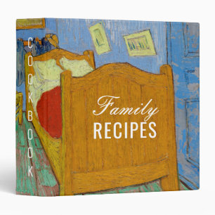 Vincent Van Gogh. Bedroom. Impressionism cookbook Binder