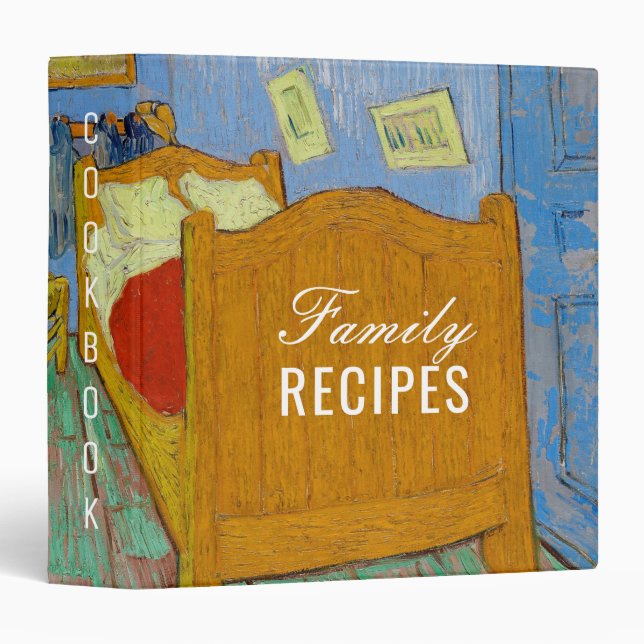 Vincent Van Gogh. Bedroom. Impressionism cookbook Binder (Front/Spine)